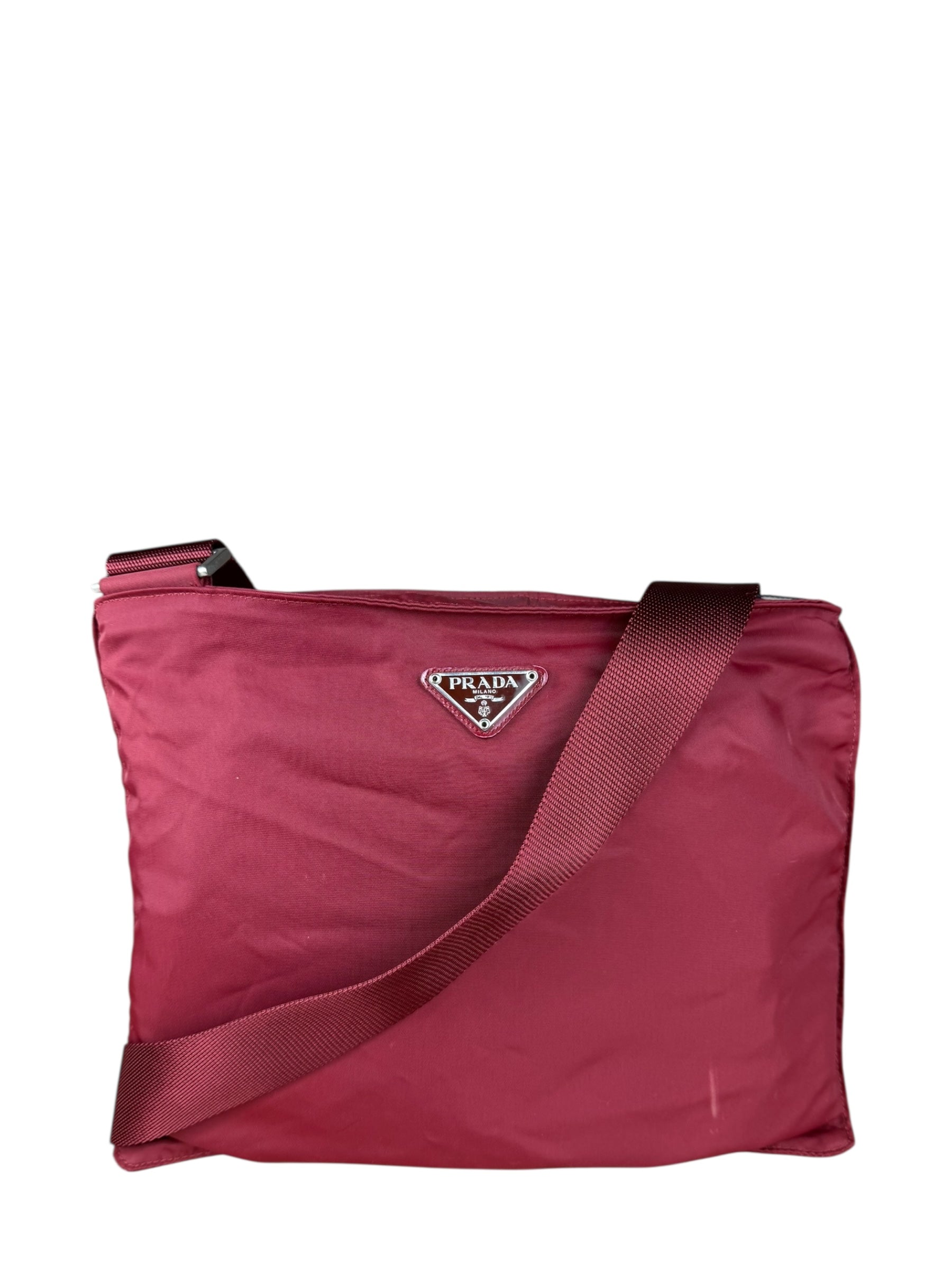 Prada Nylon Crossbody Bag Red