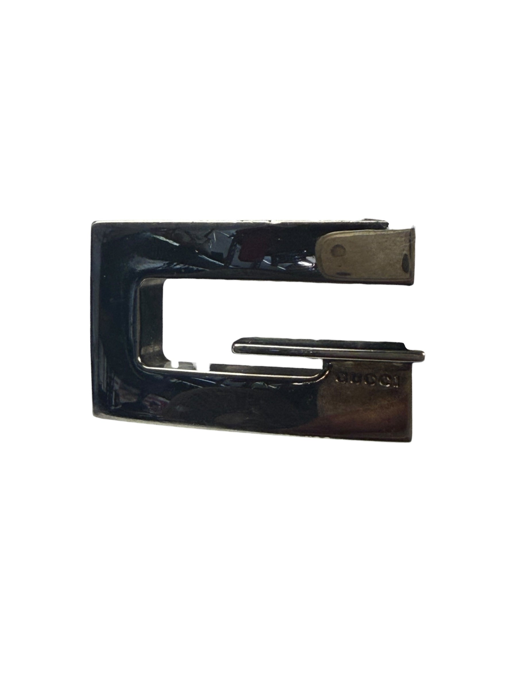 Gucci Black Leather G-Logo Buckle  Belt