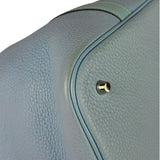 Hermes Blue Leather Picotin Lock 18 Bucket Bag