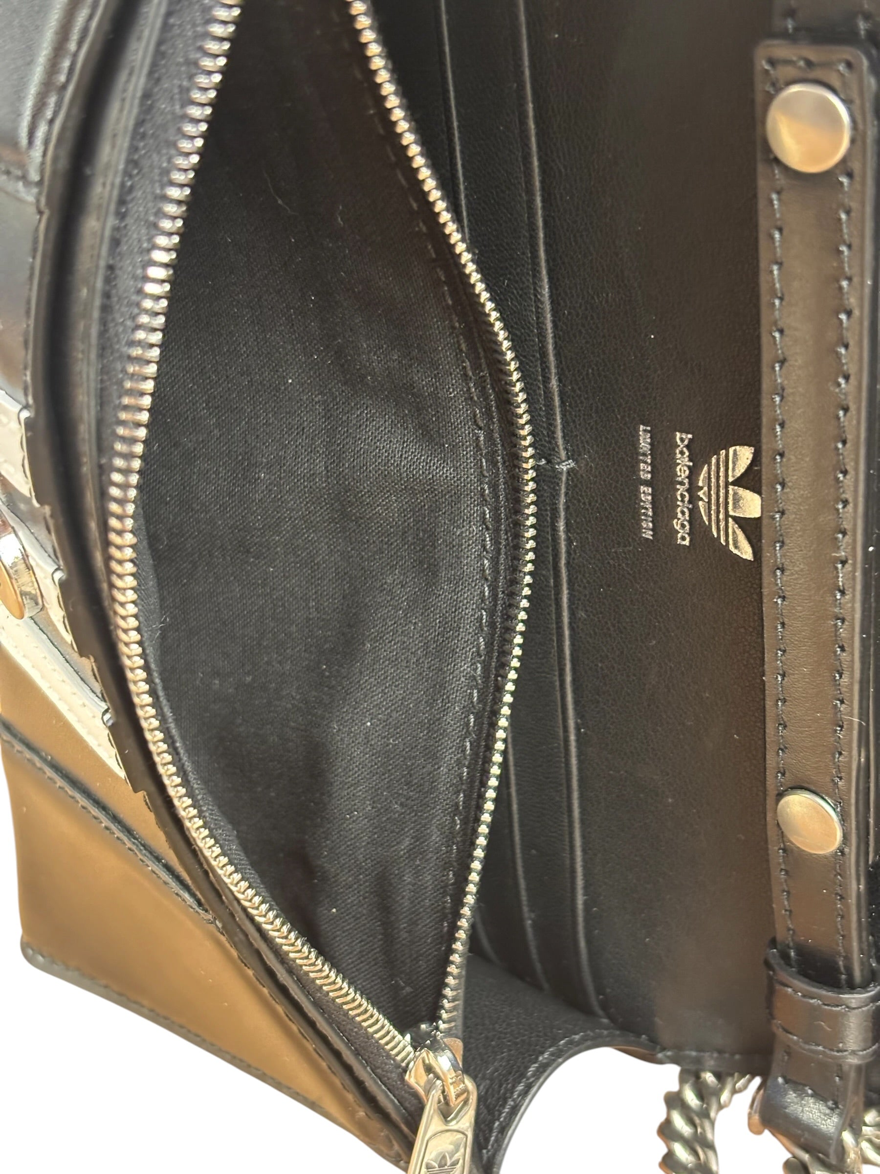 Balenciaga x Adidas Black Hourglass Wallet on Chain