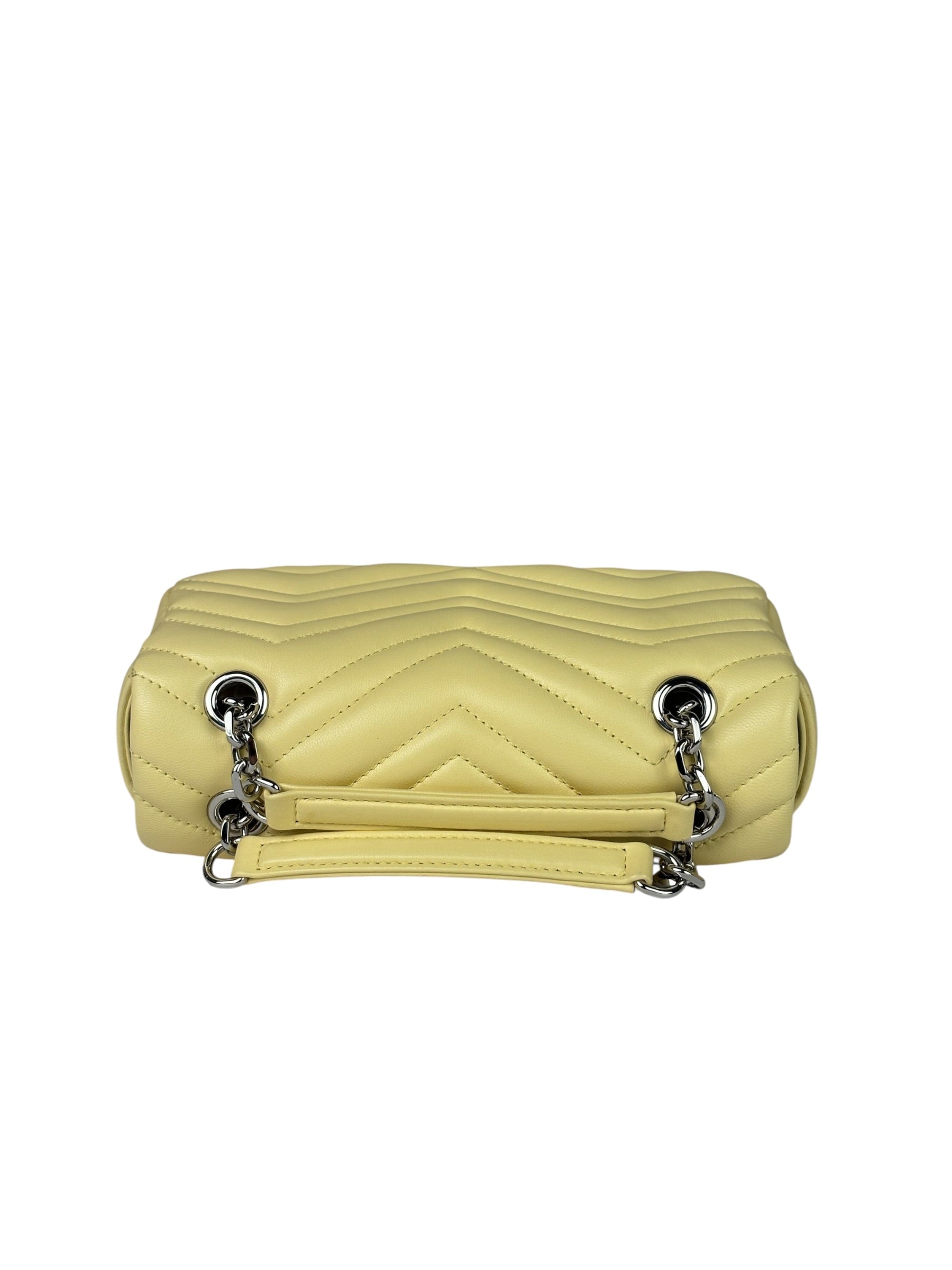 Gucci Yellow Leather Matelasse Marmont Shoulder Bag