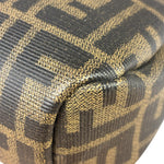 Fendi Black Leather Trim Zucca Small Camera Bag