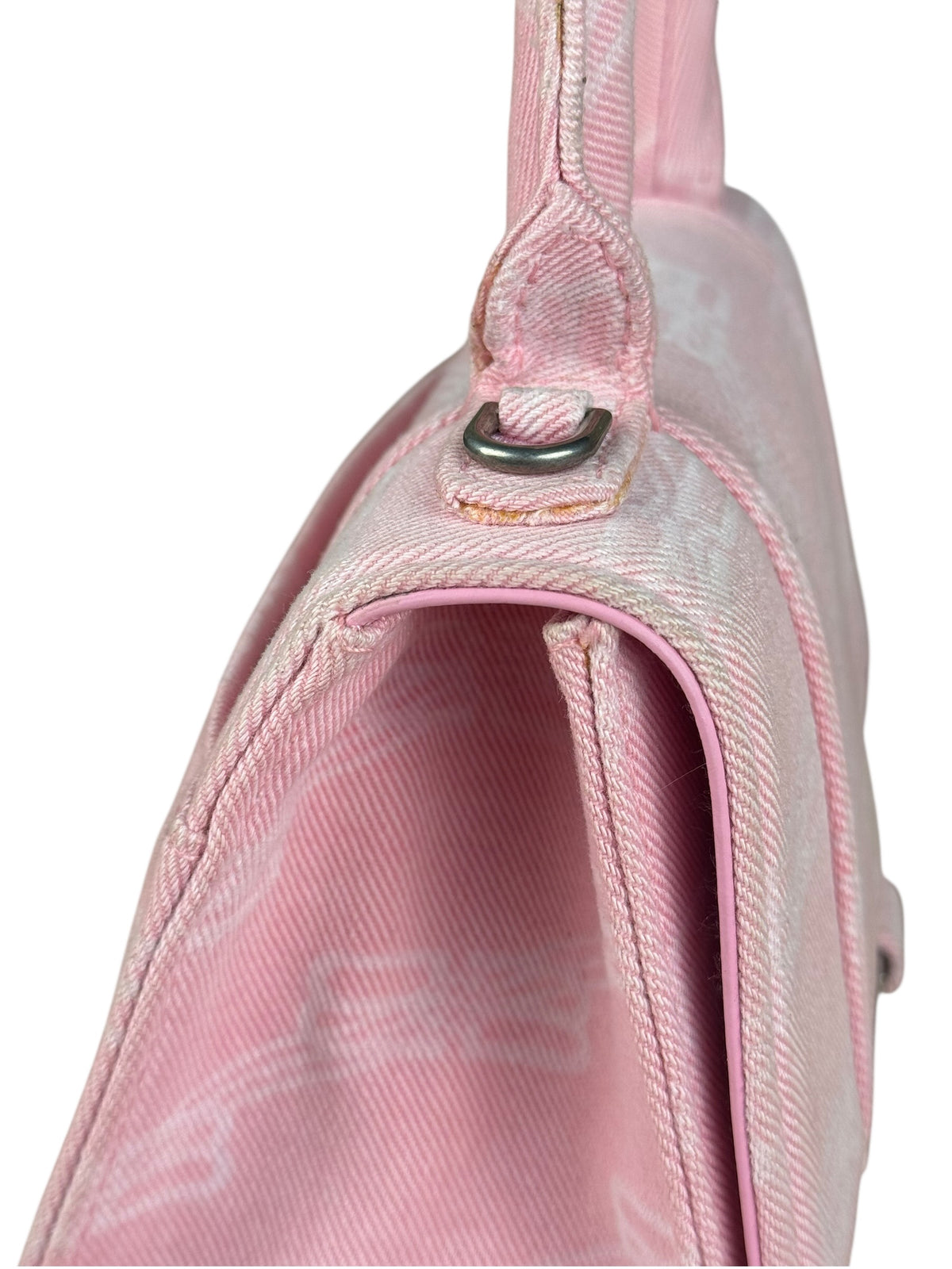 Balenciaga Pink Denim Small Hourglass 2Way Handbag