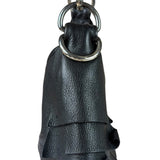 Yves Saint Laurent Black Leather St. Tropez Ruffled Hobo Bag