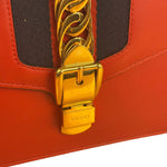 Gucci Red Leather Sylvie Shoulder Bag