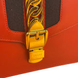 Gucci Red Leather Sylvie Shoulder Bag