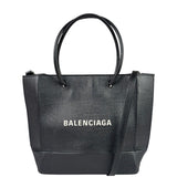 Balenciaga Black Leather Small Shopping Two-Way Tote