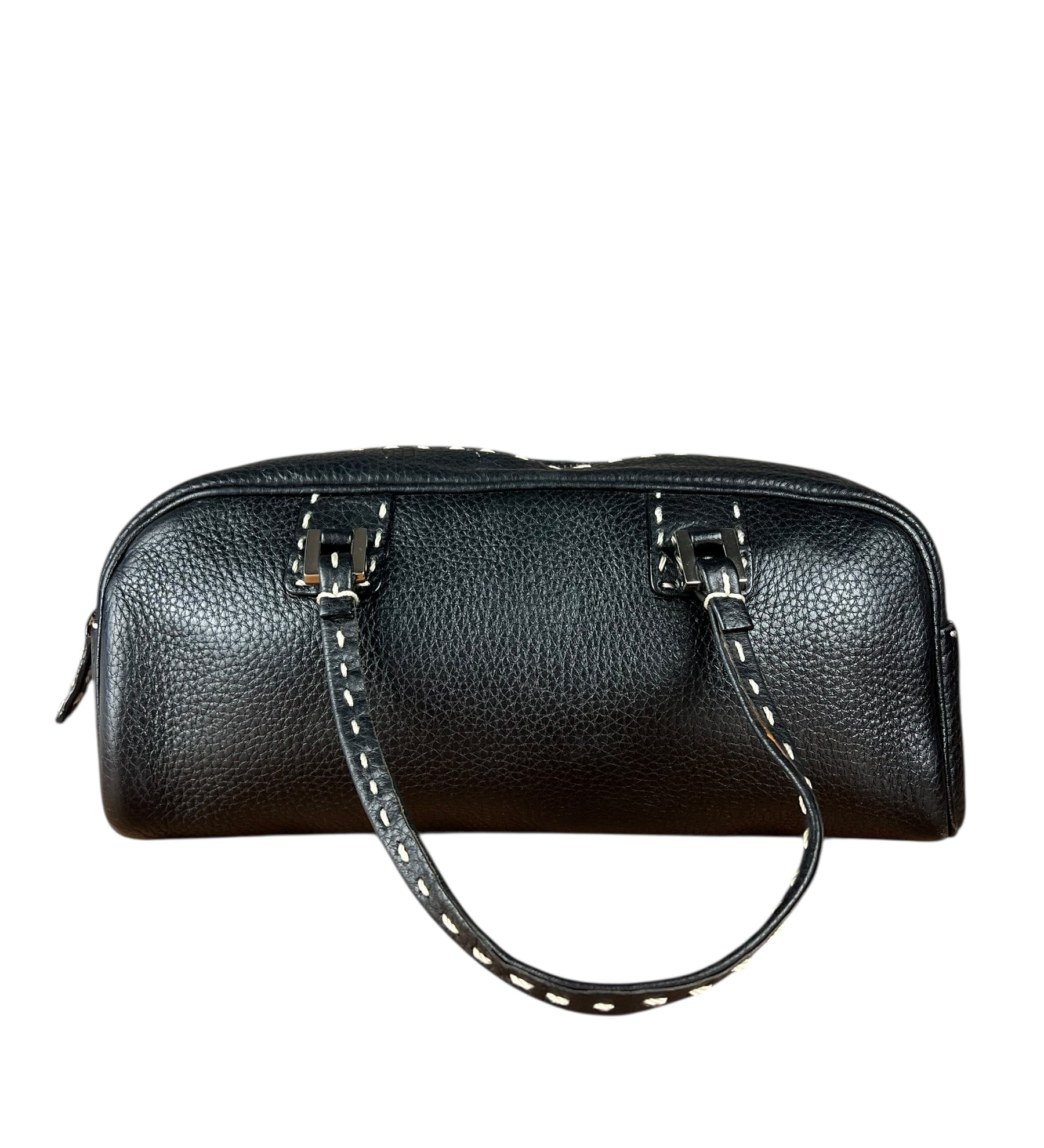 Fendi Vintage Leather Selleria Stitch Handbag