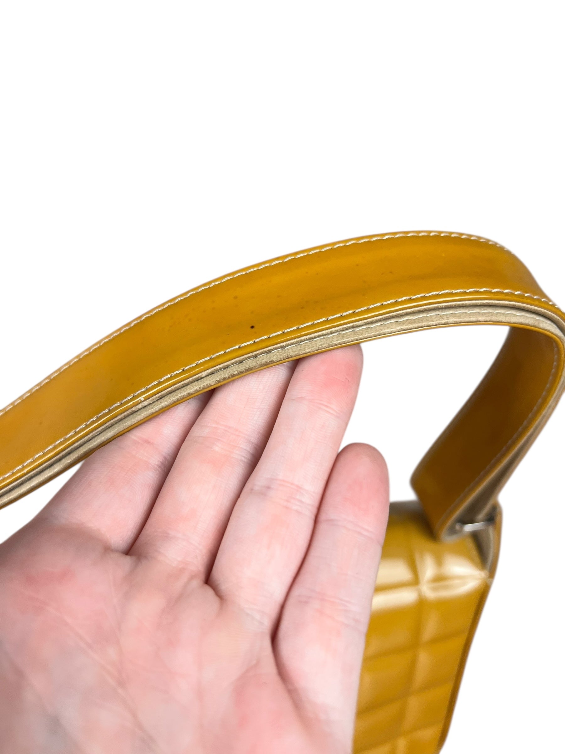 Chanel Vintage East West Patent Flap Bag