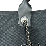 Chanel Black Canvas Pearl Deauville 2Way Tote 2019