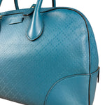 Gucci Diamante Bright Blue Leather Top Handle Bag