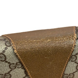 Gucci Brown Leather Trim GG Accessory Collection Clutch