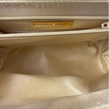 Bottega Veneta Vintage Cream Satin Intrecciato Mini Shoulder Bag