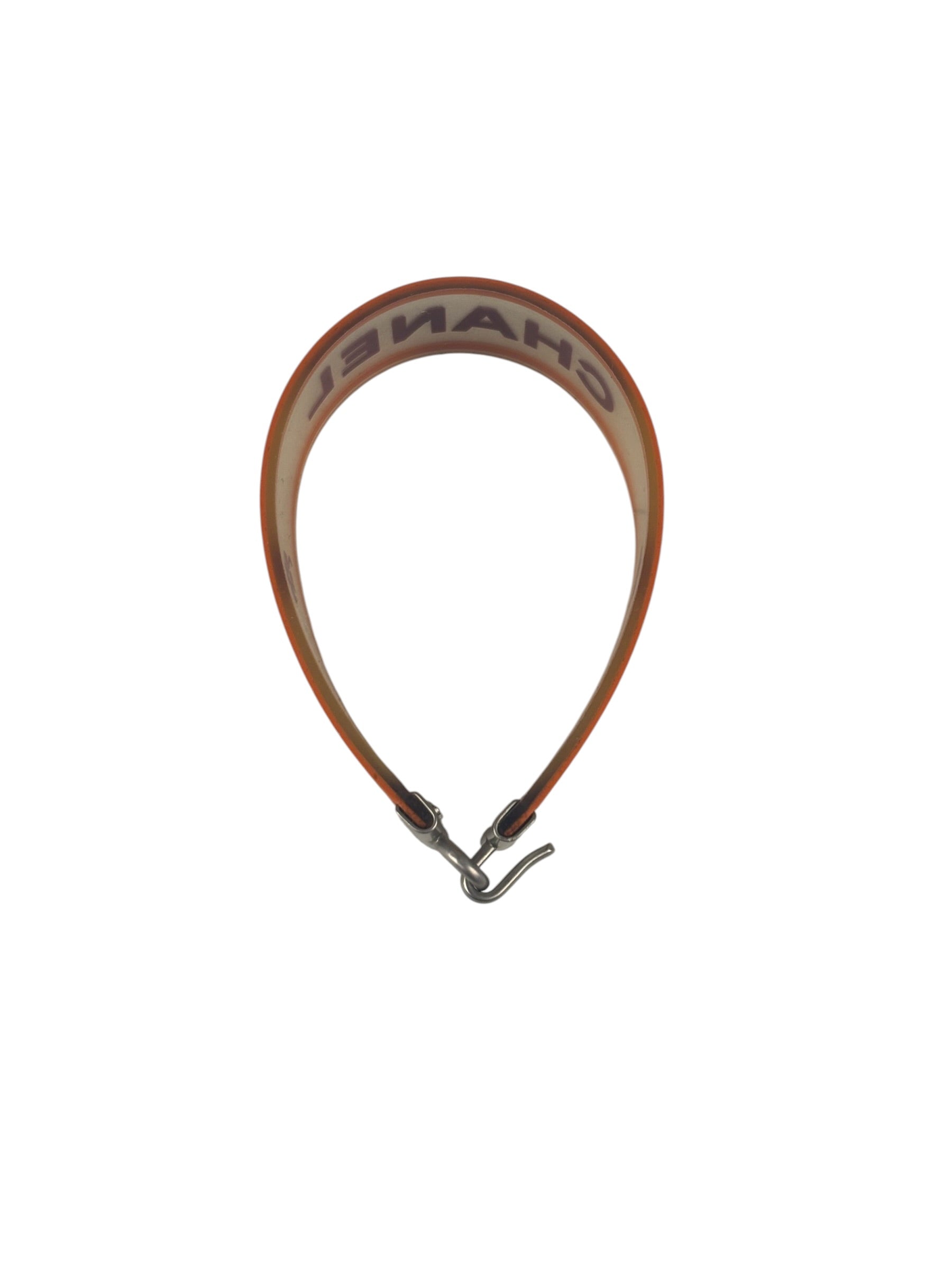 Chanel Vintage Rubber Logo Bracelet
