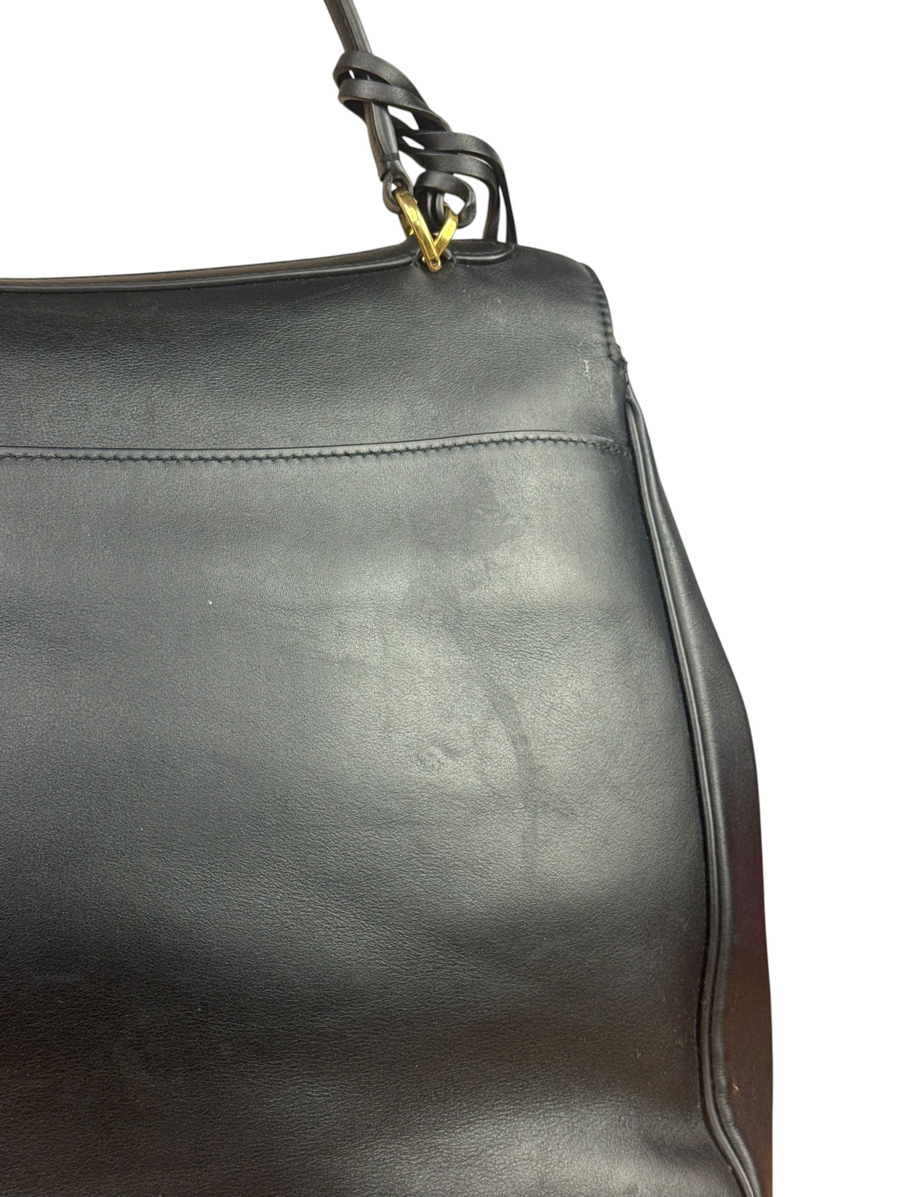 Balenciaga Large Rodeo Leather 2Way Handbag Black