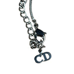 Christian Dior Dainty Sterling Silver Heart Pendant Necklace