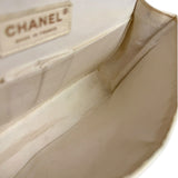Chanel White Denim/Leather Trim Greek Collection Flower Double Flap Bag 2018