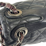 Chanel Black/Grey Quilted Calfskin Matelassè Iridescent Flap Bag 2009