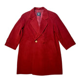 Burberry Vintage Dark Red Wool Mid Length Coat