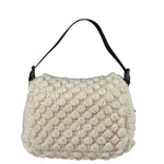 Fendi Vintage Leather Trim Knitted Wool Mamma Baguette