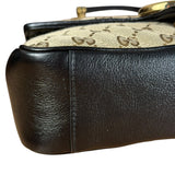 Gucci Beige/Black GG Marmont Shoulder Bag