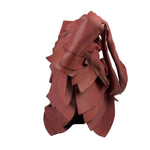 Yves Saint Laurent Dusty Rose Leather Tropez Ruffled Frilled Hobo Bag