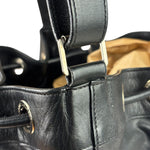 Yves Saint Laurent Black Leather Rider Bucket Bag