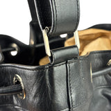 Yves Saint Laurent Black Leather Rider Bucket Bag