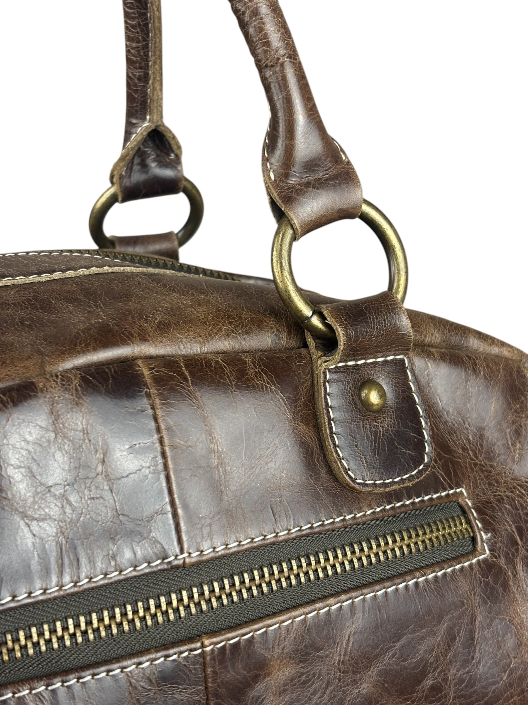Balenciaga Vintage Brown Leather Moto Handbag