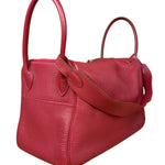 Hermes Lindy 34 Red/Fuchsia Clemence Leather Handbag 2014