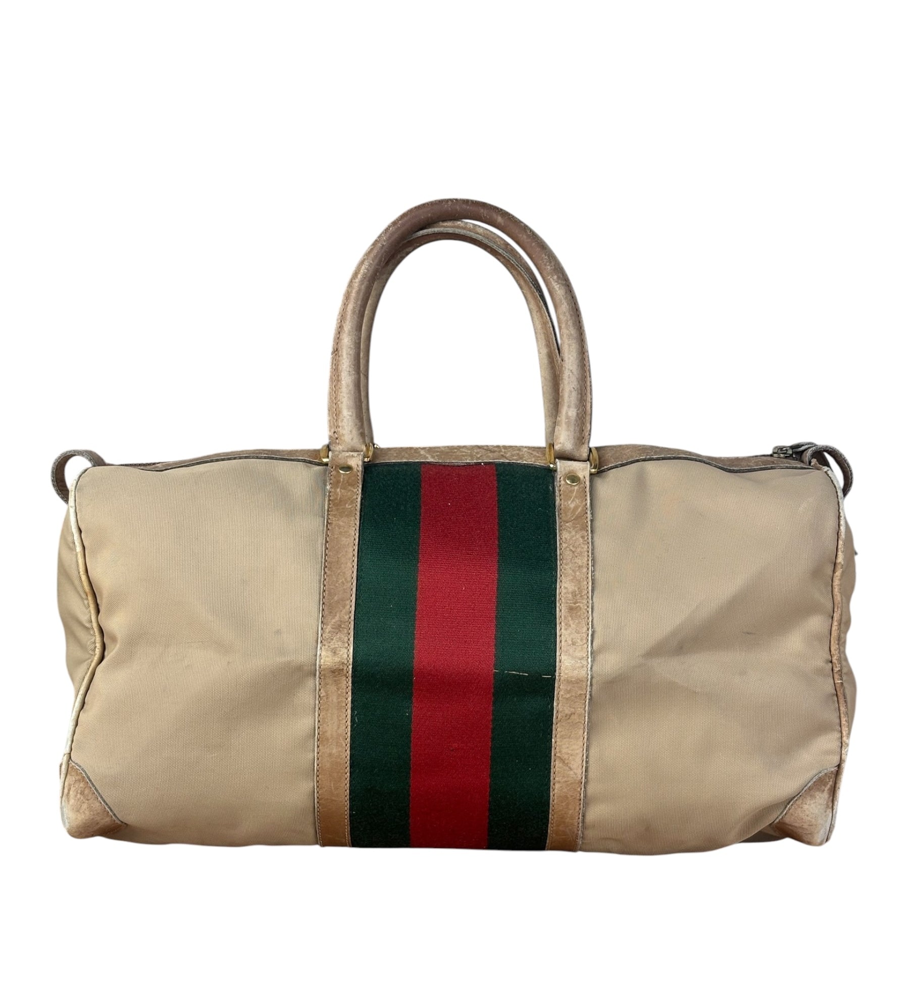 Gucci Vintage Canvas Duffle Bag