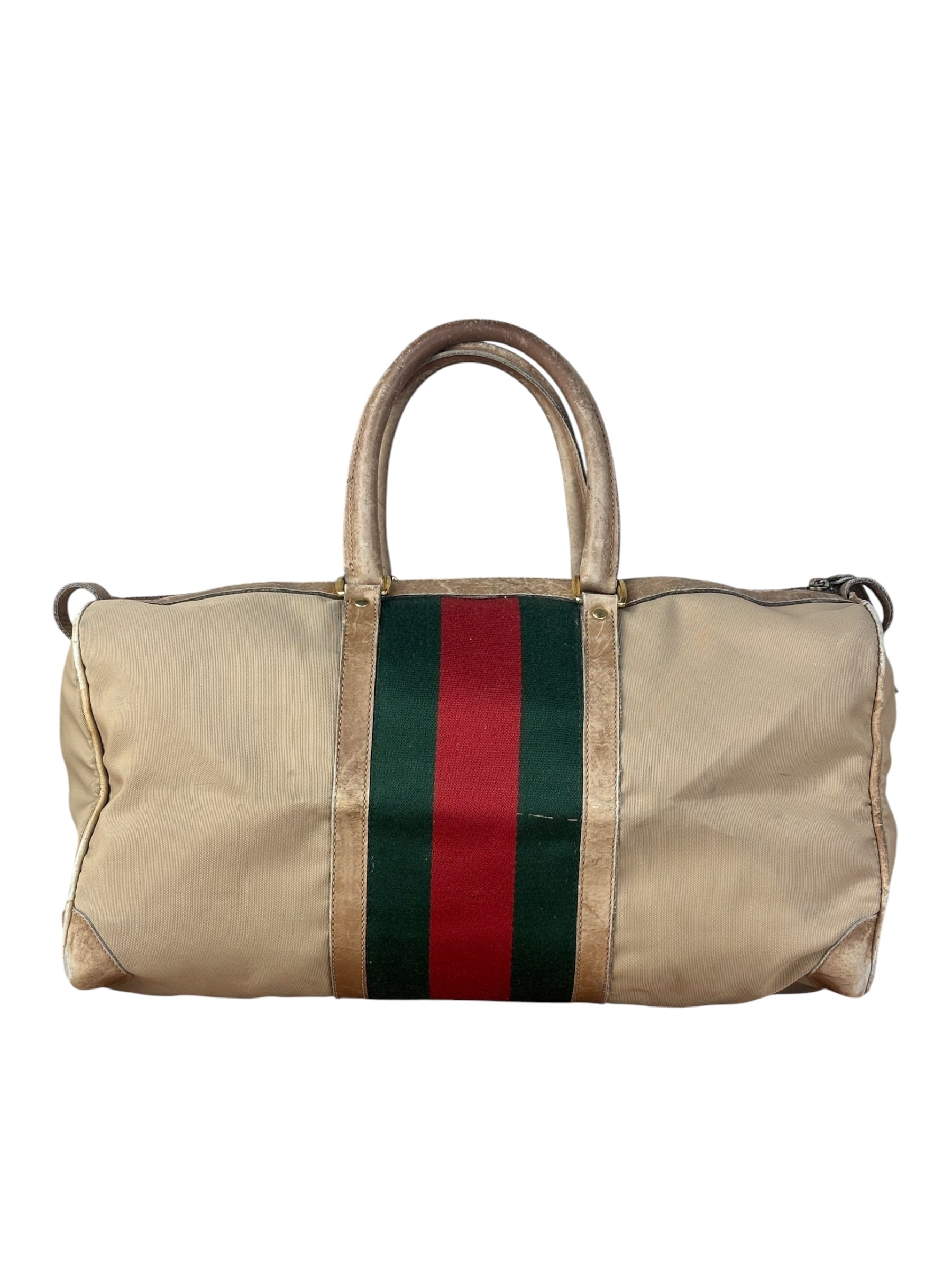 Gucci Vintage Canvas Duffle Bag