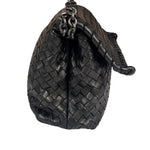 Bottega Veneta Black Intrecciato Shoulder Bag