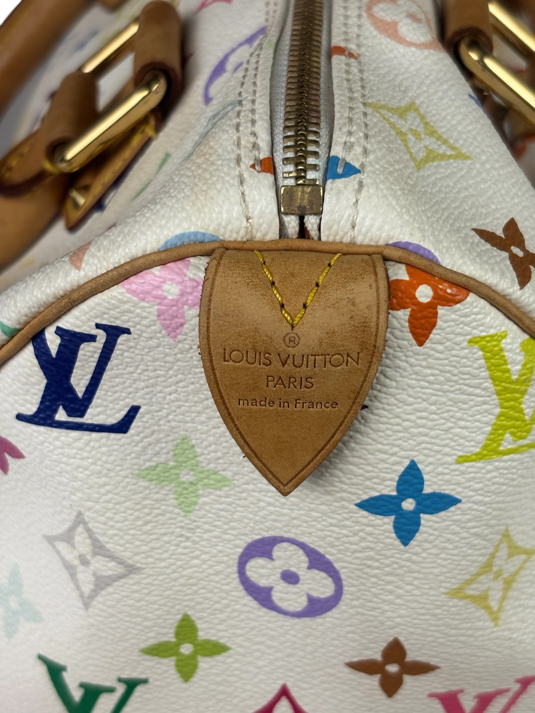 Louis Vuitton x Takashi Murakami White Monogram Speedy 30