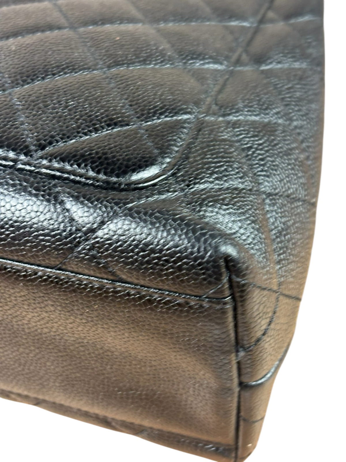 Chanel Black Caviar Quilted Medium Top Handle Bag 2000