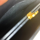 Chanel Vintage Black Chevron Leather Chain Bag