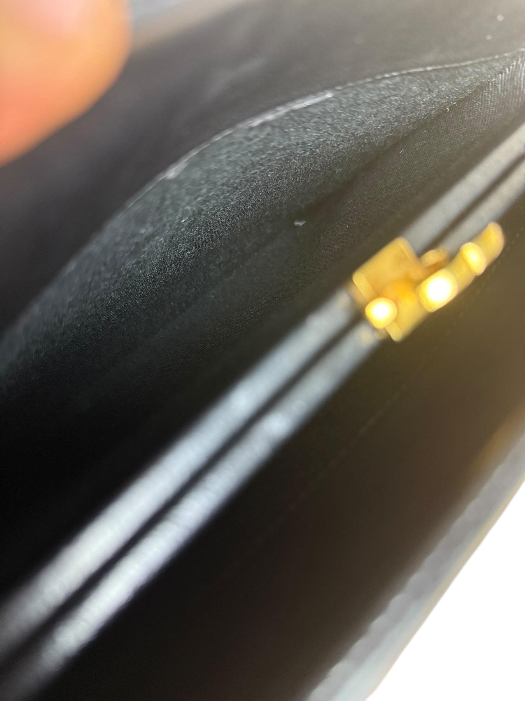 Chanel Vintage Black Chevron Leather Chain Bag