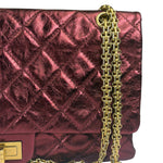 Chanel Patent Burgundy Quilted Leather 2.55 Reissue Double Flap Bag 2008