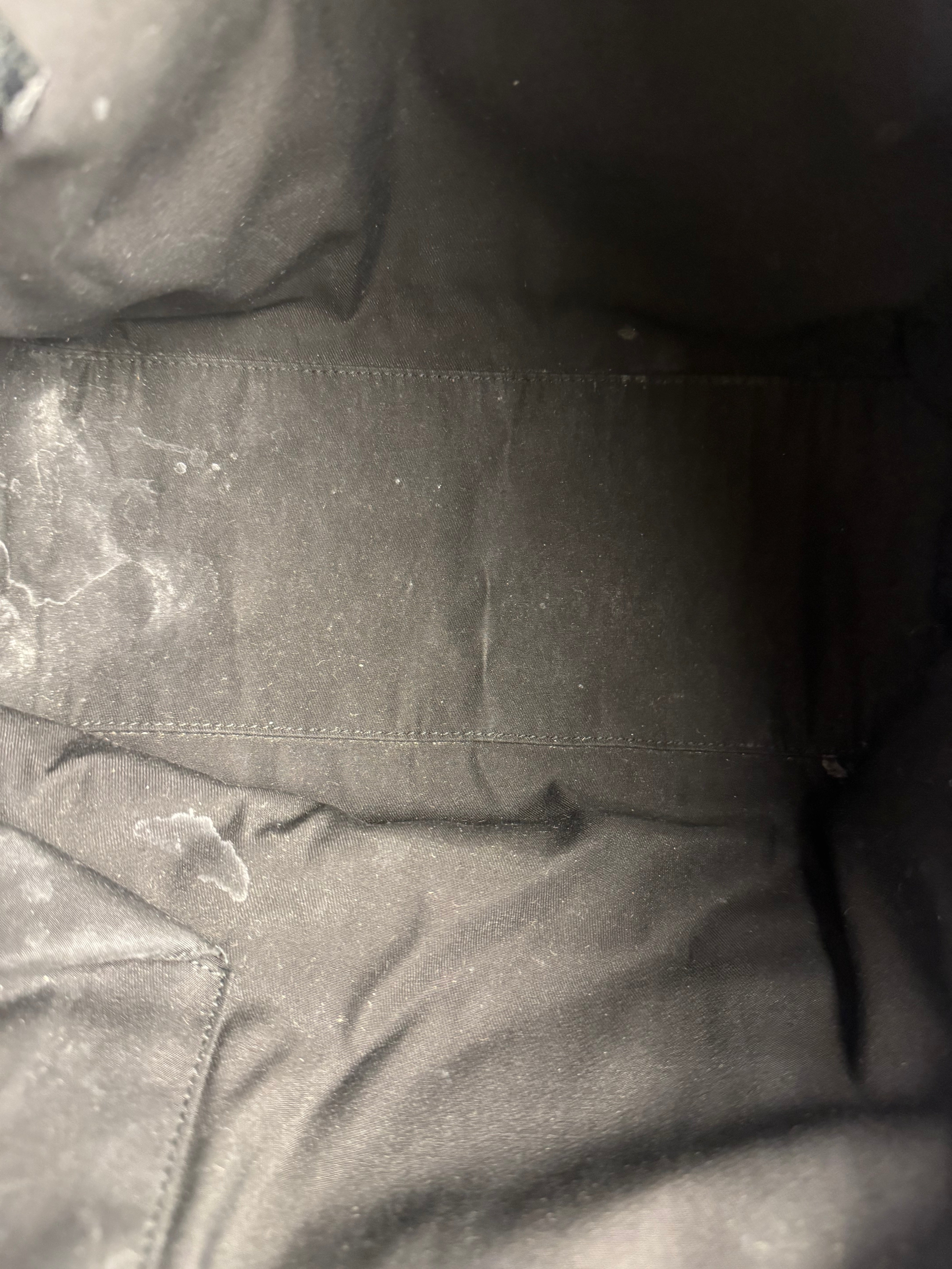 Gucci GG Vintage Black Canvas Shoulder Tote