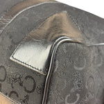 Celine Black Leather Wear Macadam Monogram Mini Boston Bag