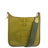 Hermes Green Leather Evelyne TMP Crossbody Bag