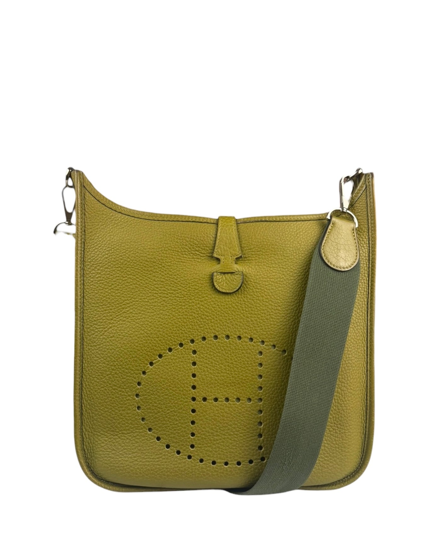 Hermes Green Leather Evelyne TMP Crossbody Bag