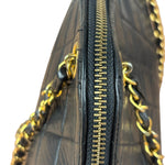 Chanel Vintage Black Leather Shoulder Bag