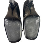Gucci Women's Gold Horsebit Signora Black Leather Pumps