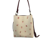 Coach Cream/Burgundy Small Town Bucket Bag