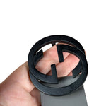 Gucci Grey Belt Black GG