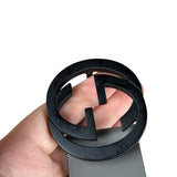 Gucci Grey Belt Black GG