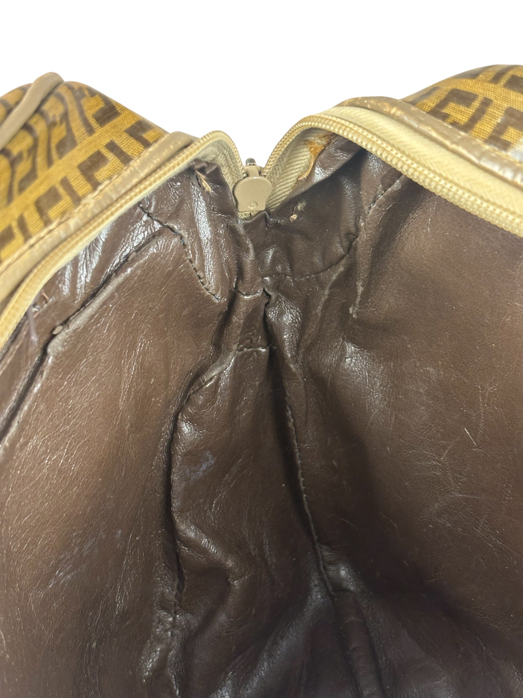 Fendi Vintage FF Brown PVC Handbag