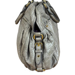 Miu Miu Green Vitello Leather Two-Way Bag