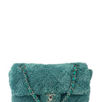Chanel Mint Green Quilted Terry Cloth Coco Beach Flap Bag 2019